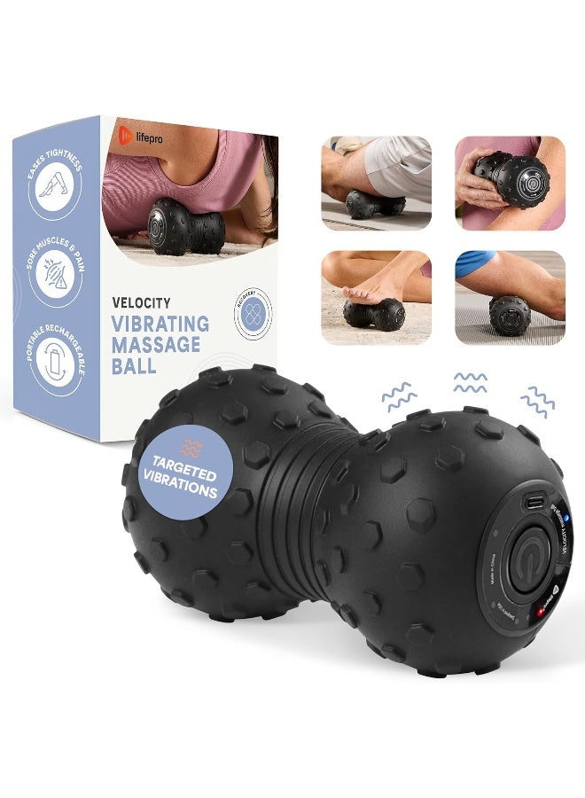 LifePro 4-Speed Vibrating Massage Ball - Peanut Massager Combines a Lacrosse Ball with Vibrating Foam Roller - Image 1